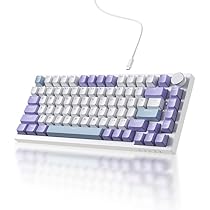 Teclado mecânico RGB para jogos AJAZZ Teclado mecânico AK820PRO 75% Hot Swap com montagem em