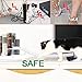 White Cable Organizer Cord Wire Cover Hider Sleeve Management 2 PCS, VIWIEU Clutter Free Coiled Tube Wire Concealer with Cable Tie Clips System for TV PC Computer Home Entertainment Wall