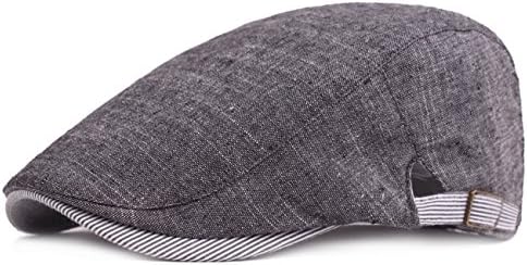 Men's Cotton Flat Cap Classic Newsboy Collection Hunting Hat (C4)