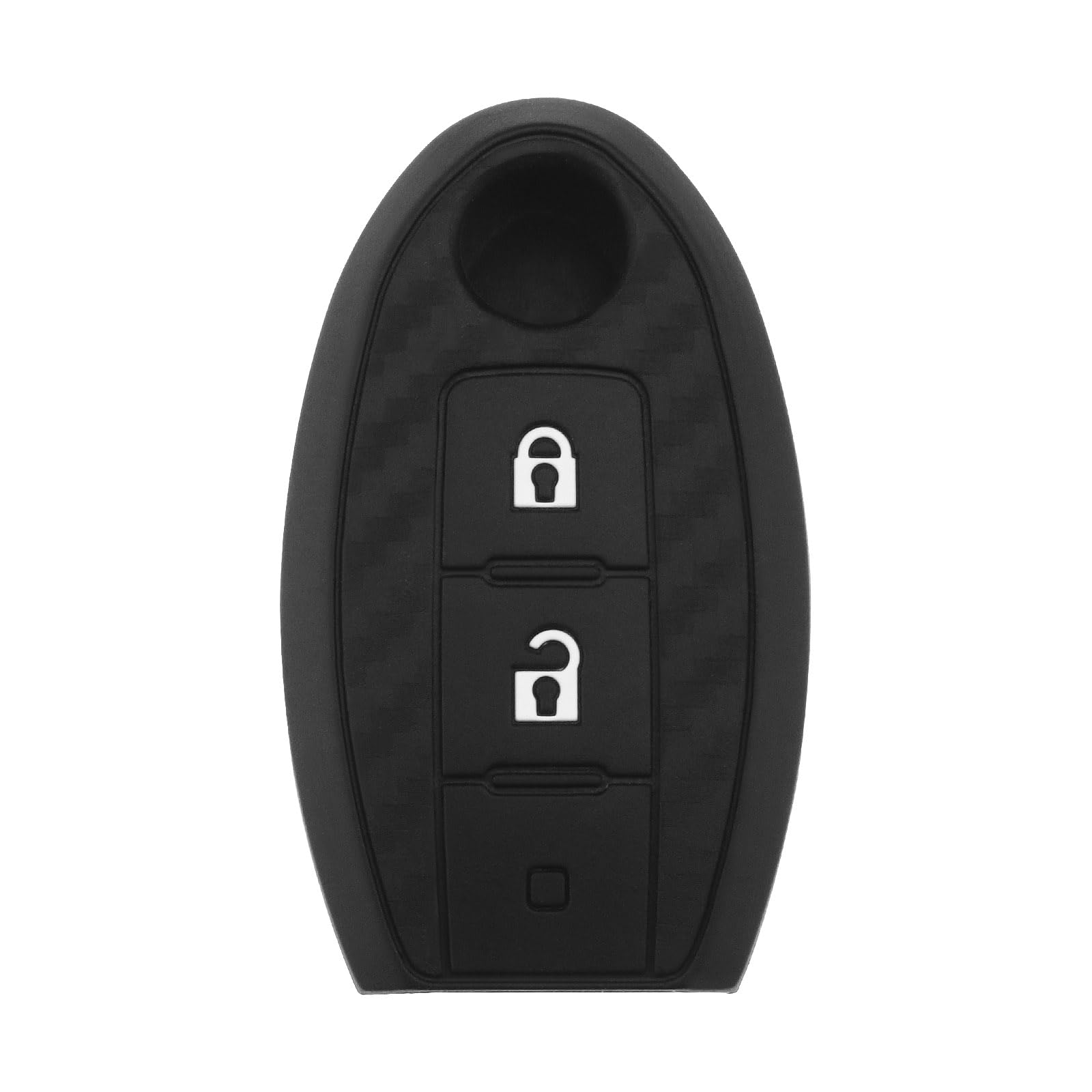 YINETTECH Car Key Covers Replacement Compatible with Nissan Teana/X-Trail/Qashqai/Livina/Sylphy 2 Button Key Fob Case Cover Black