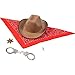 Funny Party Hats Sheriff Costume for Kids - 4 pc Costume Accessories Set- Western Accessories for Children