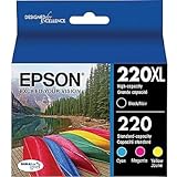 Epson T220XL-BCS Cartridge Ink, 4 Pack, Black