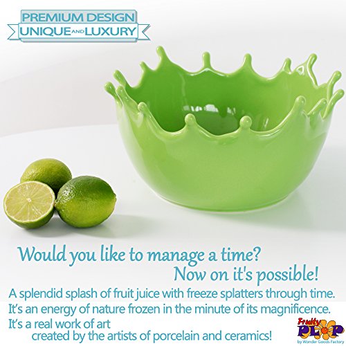 Premium Large Salad Bowl - Serving Bowl - Fruit Bowl - Candy Dish - Decorative Centerpiece Bowl - Best for Serving Fruit Salad Candy Popcorn Punch Chips Pasta - Unique Modern Design - Ceramic (Green)