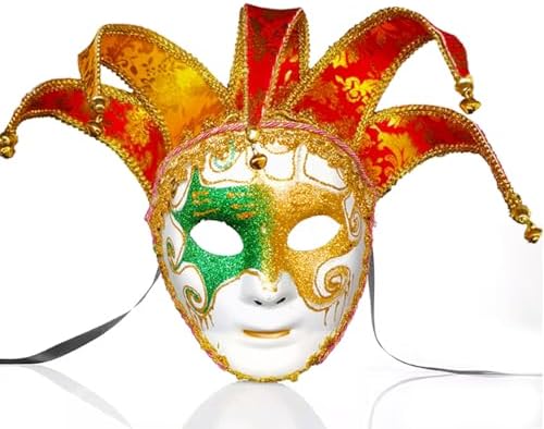Amazon.com: 2 DJ Boris Brejcha style blue Venetian joker mask, 1