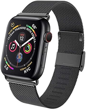 INZAKI Correa Compatible con Dispositivos Apple Watch 38mm 40mm 42mm 44mm,La Pulsera Loop es una Malla de Acero Inoxidable Correa al ser magnética para iWatch Series 5/4/3/2/1, Sport, Edition