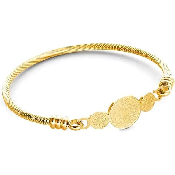 thumbnail image 2 of 18K Gold Filled Saint Benedict Adult Bracelet – Pulsera De San Benito BR1994 2 of 4