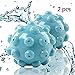 Wrinkle Remover - Blue Reusable Wash Dryer Balls - Eco Friendly Fabric Softener Alternative (Pack of 2)