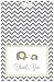 MyExpression.com 50 Cnt Grey Yellow Chevron Elephant Baby Thank You Cards