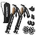 NACATIN Hiking Poles Collapsible Trekking Sticks - Cork Grip Walking Pole Ultralight Aluminum Folding Walking Stick 2 Pack with Antishock Quick Lock System for Trekking, Hiking,Climbing,Backpacking