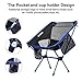 ENKEEO Camping Chair Folding Portable Mesh Picnic Seat with 330 lbs. Capacity, Backrest, Pocket and Carry Bag, for Fishing, Hiking, Picnic and Travel