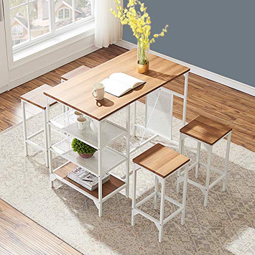 O&K Furniture Small 5Piece Dining Room Bar Table Set, Modern