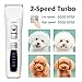 Bousnic Dog Clippers 2-Speed Cordless Pet Hair Grooming Clippers Kit - Professional Rechargeable for Small Medium Large Dogs Cats and Other Pets