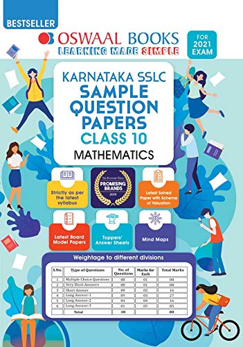 Oswaal Karnataka SSLC Sample Question Papers, Class 10, Mathematics (For 2021 Exam) Oswaal Karnataka SSLC Sample Question Papers, Class 10, Mathematics (For 2021 Exam)