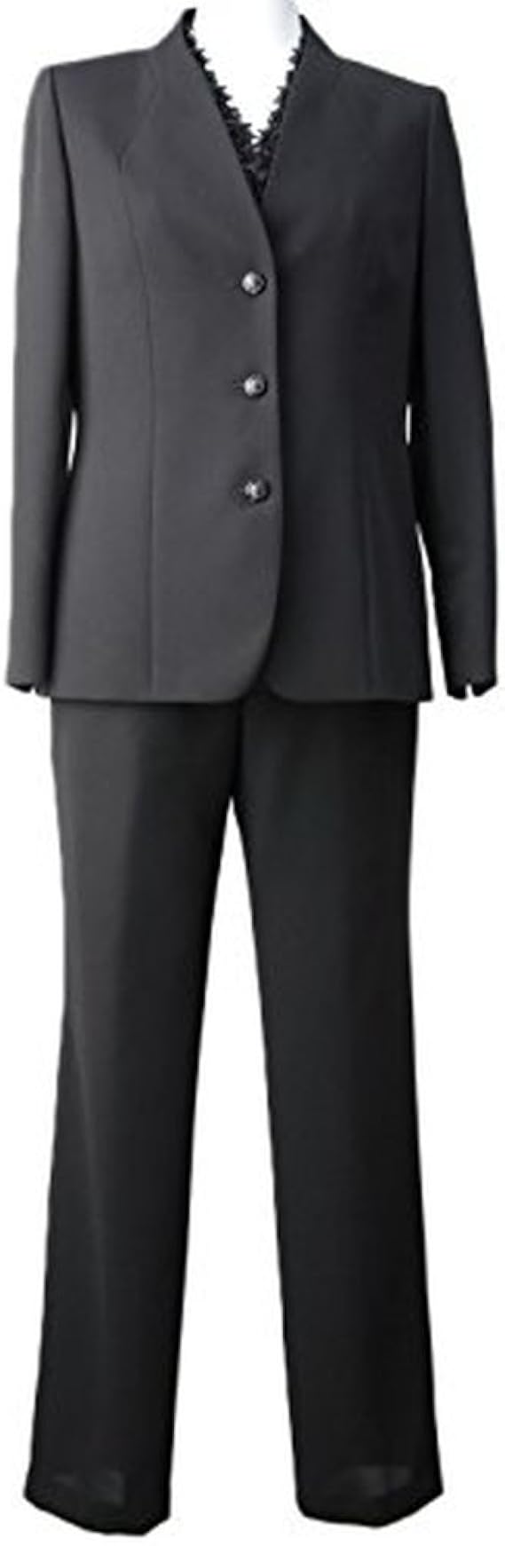 Amazon ブラックフォーマル B Gallery 喪服 礼服 葬儀 かわいい 黒 パンツスーツ 3点セット ジャケット ブラウス パンツ レディース ブラック 19号 パーティードレス 通販