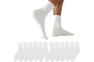 6-8 Pairs Womens Socks Ankle Cotton Socks for Women White Athletic Running Quarter Crew Socks