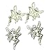 HOUSWEETY 60PCs Silver Fairy Charms Pendants 21x15mm