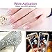 Teenitor 3456 Pcs Nail Crystal Rhinestones With Wax Pen Picker, 6 Sizes Round Glass Flat Back Diamonds Beads Gems For Nail Art Craft DIY Dress (SS3 4 5 6 8 10) 576 Pieces Per Size