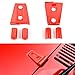 Red Front Hood Hinge Cover for 2007-2018 Jeep JK Wrangler & Unlimited - Pack of 2