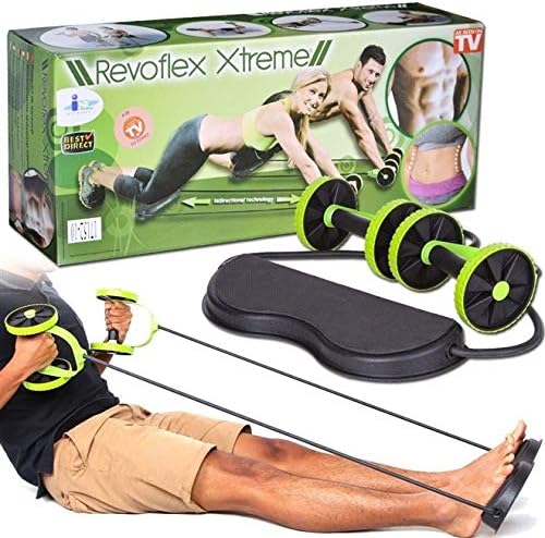 Kit Musculação Fitnesse Completo Academia em Casa Revoflex Elástico Roda Abdominal Extensor para Braços e Pernas Emagrecedor