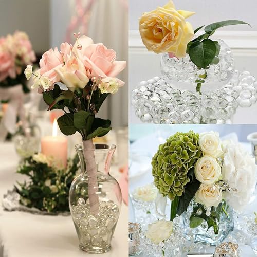 140,000 Clear Water Beads for Vases, Transparent Water Gel Beads Vase Filler for Floating Pearls, Floating Candle Making, Wedding Centerpiece Table Decorations Floral Arrangement