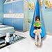 C-CHAIN Swing Pod Chair for Kids, Cotton Hammock Chair with Durable Air Cushion, Child Swing Seat Nest with Adjustable Rope, All Accessories Included (Blue)