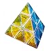 Zcube Stickerless Pyraminx Puzzle Cube, Triangle Rubiks in Transparent Colored