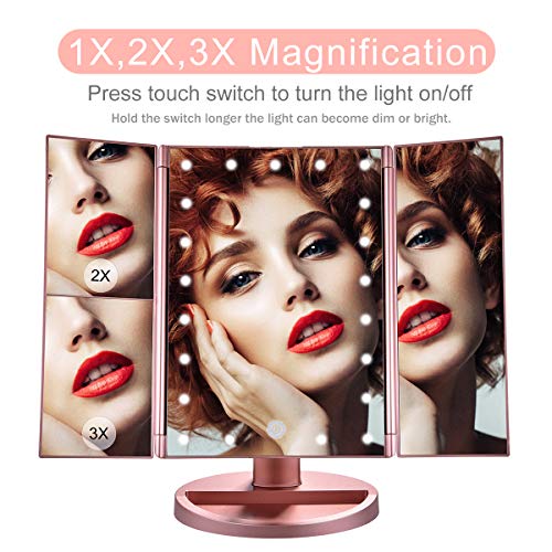 1 Lighted+Magnification+Rotation+Portable+Trifold