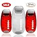 LED Safety Lights + FREE Bonuses | Clip on Strobe Light High Visibility for Running Jogging Walking Cycling Best reflective gear for Kids Dogs Bicycle Helmet and Bike Tail light (Red-White-Red)
