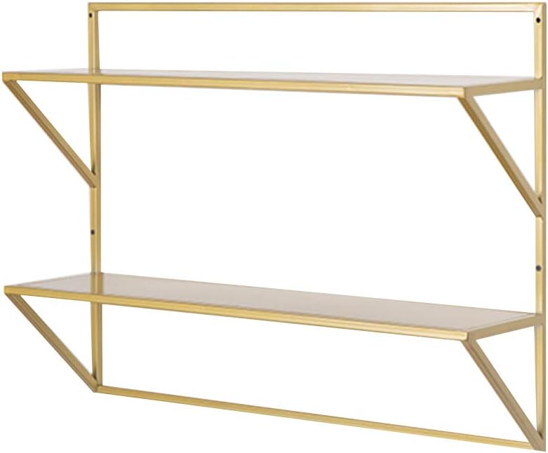 Chaoxian Floating Wall Shelves Simple Modern Iron Art Bearing Strong Multifunction Storage Bookshelf 2 Sizes Color Gold Size 80x20x60cm Amazon Co Uk Kitchen Home