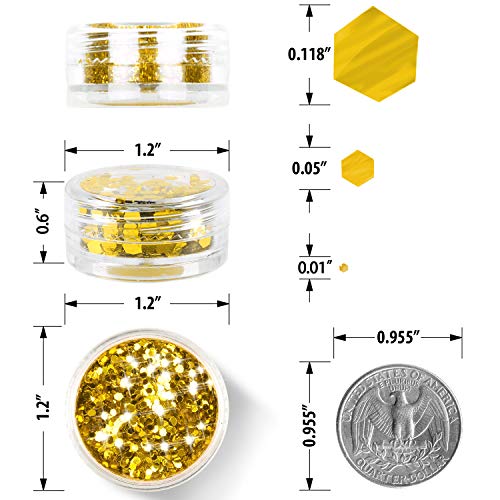 image for Glitter Wenida 12 Boxes Holographic Cosmetic Festival Powder Sequins C