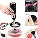 Professional Makeup Brush Cleaner and Dryer, Electric Spinning Make up Brush Machine Tool Portable Cosmetic Clean Device Large Cleaning and Drying Set with the Holder Stand Kit for Dry(Black)