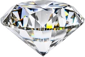 ILOVCKF White D Color Moissanite Loose Stone Synthetic Diamonds VVS1 Clarity Round Brilliant Cut With GRA Certificate 0.3ct to 6.0ct Pass Diamond Test Pen for Gems Jewelry Making