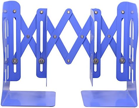 Willcomes Adjustable Decorative Metal Bookends Heavy Duty Nonskid Books Holder Extension Book Rack for Library School Office Desk Study Gift