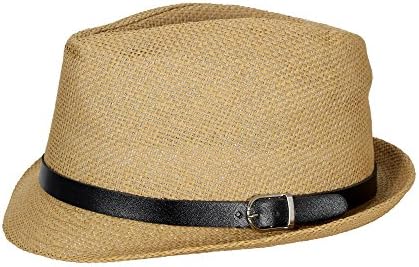 TUSCANY Fedora Hat Cuban Style Unisex Fedora Short Brim Hat