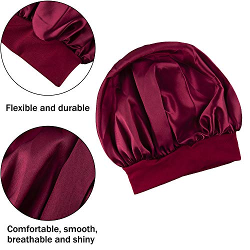 Duufin 11 Packs Sleeping Caps Satin Hair Loss Cap Night Cap