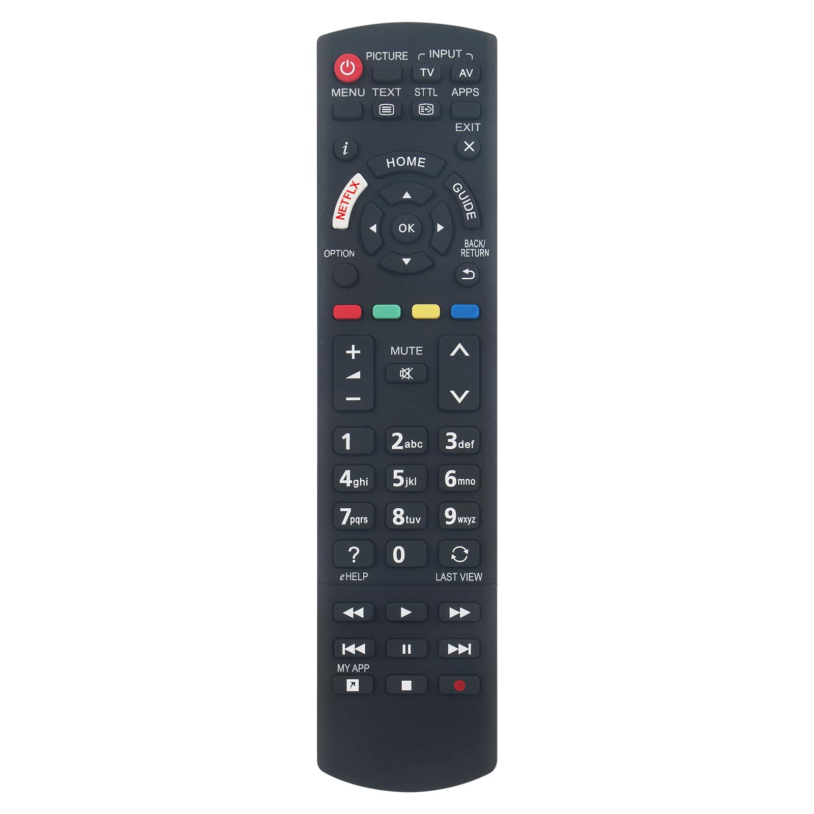 ROLLGAN N2QAYB001180 Replace Remote Compatible with Panasonic Smart TV TX-24FS500B TX-32FS400B TX-32FS500B TX-32FS503B TX-40FS400B TX-40GX700B TX-40GX820B TX-55FX650B TX-65GX700B
