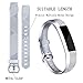 Tobfit Waterproof Sport Bands Compatible with Fit bit Alta/Alta HR/Ace, Soft TPU Replacement WristBands, Small, Rose Gold/Silver