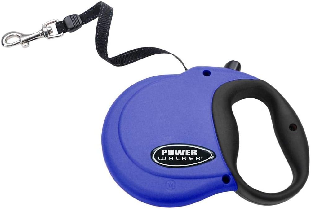 Coastal - Power Walker Dog Retractable Leash, Blue, Up to 110 lbs - Large