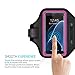 iPhone X/Galaxy S7 / S10 Edge Armband - LOVPHONE Easy Fitting Sport Running Exercise Gym Sportband with Key Holder & Card Slot,Water Resistant and Sweat-proof (Rosy)