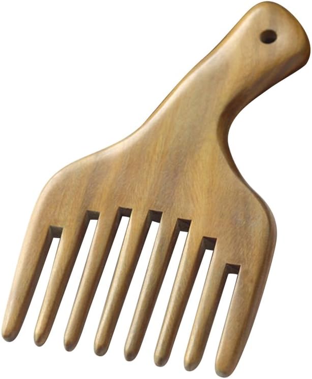 pettine di legno di sandalo per capelli districanti