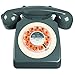 Wild Wood Rotary Design Retro Landline Phone for Home, Concrete Grey