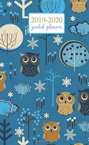 2019-2020 Pocket Planner: 2 Year Pocket Monthly Calenda Planner Schedule Organizer Appointment Journal Notebook 4 x 6.5 inch cute owls and flower - floral design (2 Year Pocket Monthly planners) Paperback – 16 Nov 2018