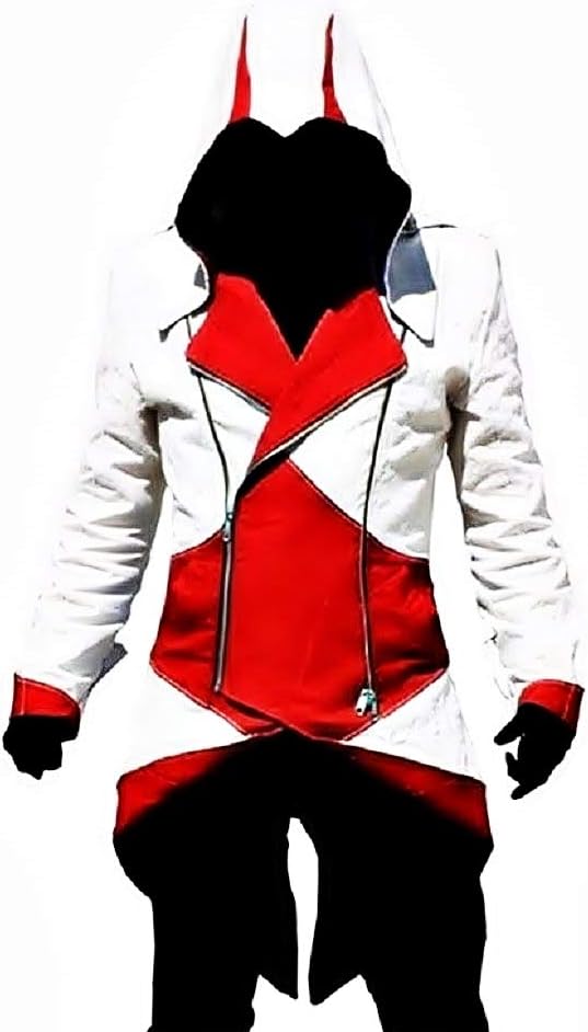 Lovelegis Creed assassin jacket - cosplay - disguise - halloween - carnival - cosplay - man - white and red size s - christmas and birthday gift idea