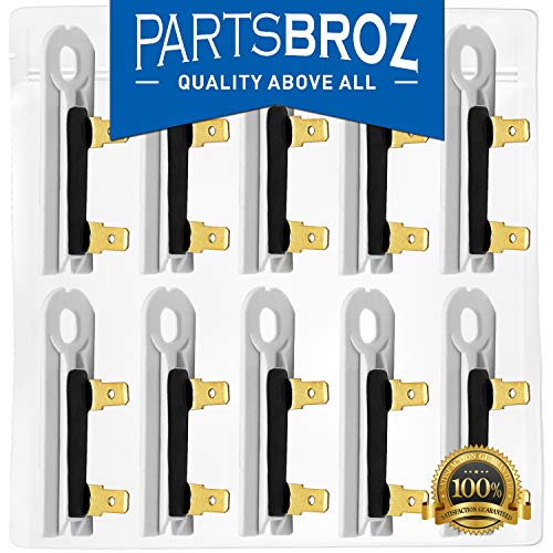 PartsBroz 3392519 Dryer Thermal Fuse Replacement part for Whirlpool & Kenmore Dryers - Replaces Part Numbers WP3392519, AP6008325, 3388651, 694511, 80005, ET401, PS11741460, WP3392519VP (Pack of 10)