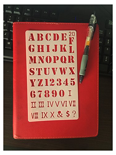 image for Wocst 20 Pieces 4x7 Inch Bullet Journal Stencil Set Plastic Planner St