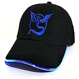 Pokemon GO Light Up Hat - Unisex One Size Fits Most Adjustable Baseball Cap With Embroidered Team Mystic Logo - High-Quality Stitching And Logos - Great Gift For Pokemon Fans
