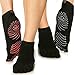 Gaiam Yoga Socks - Grippy Non Slip Sticky Toe Grip Accessories for Women & Men - Hot Yoga, Barre, Pilates, Ballet, Dance, Home - Pink/Grey 2-Pack