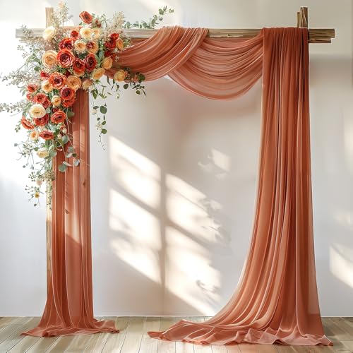 Terracotta Event Draping Fabric Arch Decoration