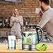 Queen Sense Electric Kettle, 1200W 1.8 Quarts Fast Boiling Glass Water Boiler with LED Indicator Cordless BPA-Free Borosilicate Tea Pot Auto Shut-Off Clear