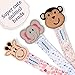 SmartInfant Monkey, Giraffe, and Elephant Design Pacifier Clip, 3-Pack